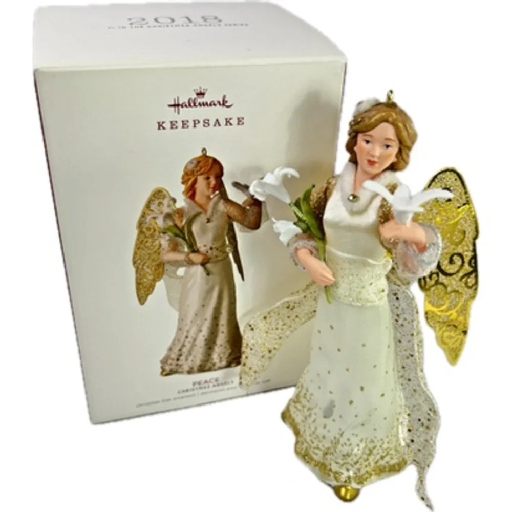 Hallmark PEACE Christmas Angels‎ #1 in Series 2018 Keepsake Ornament with Box